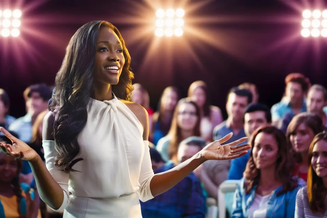 american woman giving a speech