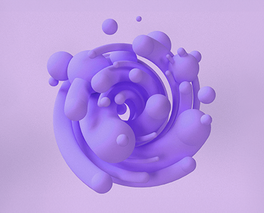 Purple 3D blurb